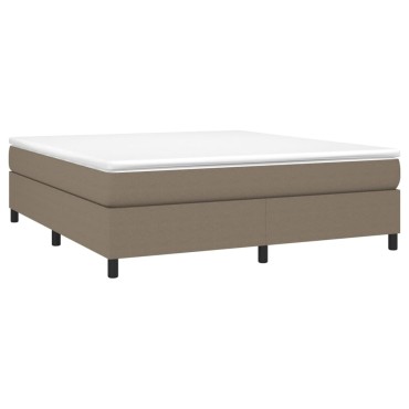 vidaXL Σκελετός Κρεβατιού Χωρίς Στρώμα Taupe 160x200 εκ. Υφασμάτινο
