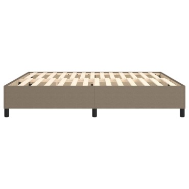 vidaXL Σκελετός Κρεβατιού Χωρίς Στρώμα Taupe 160x200 εκ. Υφασμάτινο