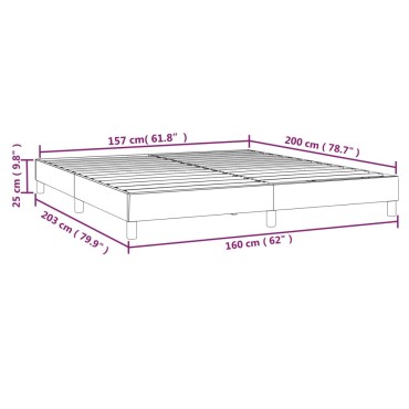 vidaXL Σκελετός Κρεβατιού Χωρίς Στρώμα Taupe 160x200 εκ. Υφασμάτινο