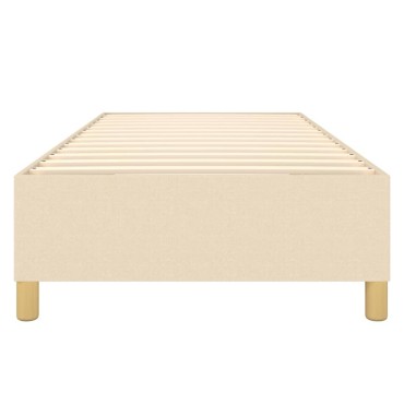vidaXL Πλαίσιο κρεβατιού χωρίς στρώμα Κρέμα 80x200 cm Ύφασμα