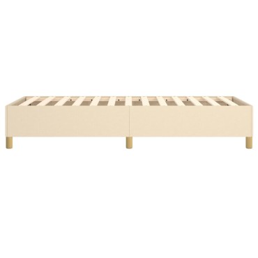 vidaXL Πλαίσιο κρεβατιού χωρίς στρώμα Κρέμα 80x200 cm Ύφασμα