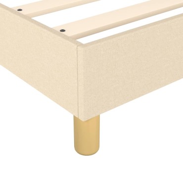 vidaXL Πλαίσιο κρεβατιού χωρίς στρώμα Κρέμα 80x200 cm Ύφασμα
