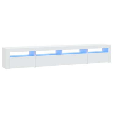 vidaXL Έπιπλο Τηλεόρασης με LED Λευκό 240x35x40cm