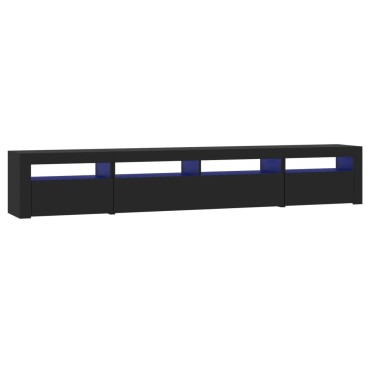 vidaXL Έπιπλο Τηλεόρασης με LED Μαύρο 240x35x40cm
