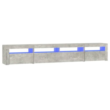 vidaXL Έπιπλο Τηλεόρασης με LED Γκρι Σκυροδέματος 240 x 35 x 40 εκ.