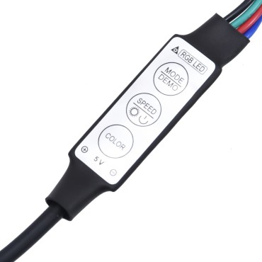 vidaXL Έπιπλο Τηλεόρασης με LED Γκρι Σκυροδέματος 240x35x40cm