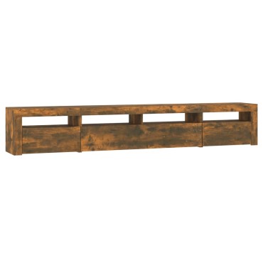 vidaXL Έπιπλο Τηλεόρασης με LED Καπνιστή Δρυς 240x35x40cm