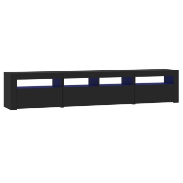 vidaXL Έπιπλο Τηλεόρασης με LED Μαύρο 210x35x40cm