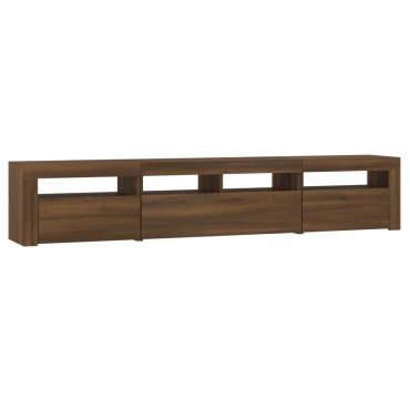 vidaXL Έπιπλο Τηλεόρασης με LED Καφέ Δρυς 210x35x40cm