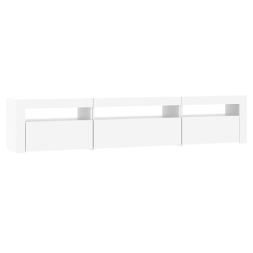 vidaXL Έπιπλο Τηλεόρασης με LED Λευκό 195x35x40cm