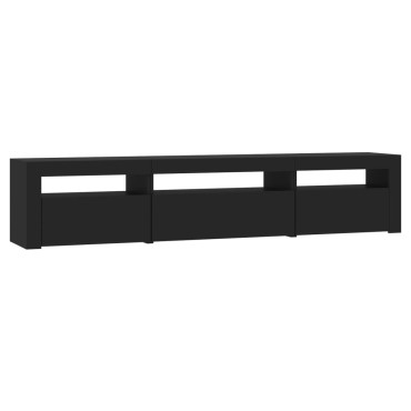 vidaXL Έπιπλο Τηλεόρασης με LED Μαύρο 195x35x40cm