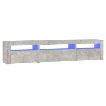 vidaXL Έπιπλο Τηλεόρασης με LED Γκρι Σκυροδέματος 195x35x40cm