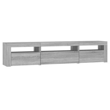 vidaXL Έπιπλο Τηλεόρασης με LED Γκρι Sonoma 195x35x40cm