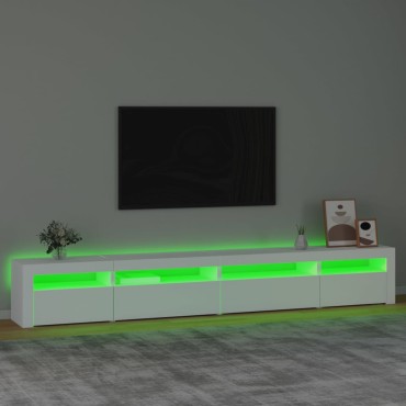 vidaXL Έπιπλο Τηλεόρασης με LED Λευκό 270x35x40cm