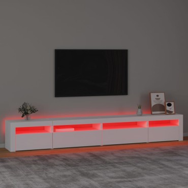 vidaXL Έπιπλο Τηλεόρασης με LED Λευκό 270x35x40cm