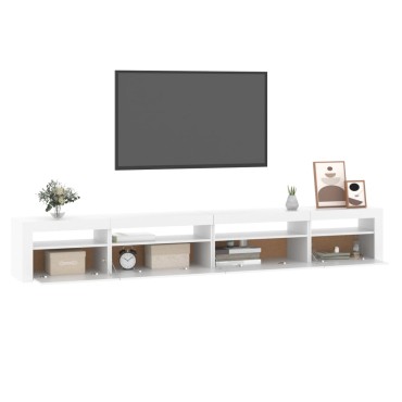vidaXL Έπιπλο Τηλεόρασης με LED Λευκό 270x35x40cm