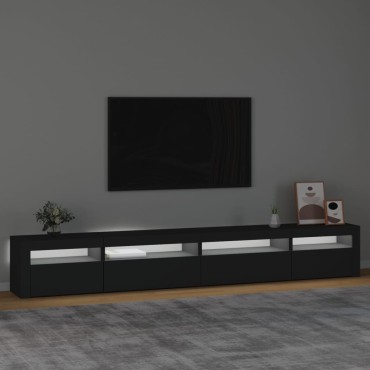 vidaXL Έπιπλο Τηλεόρασης με LED Μαύρο 270x35x40cm