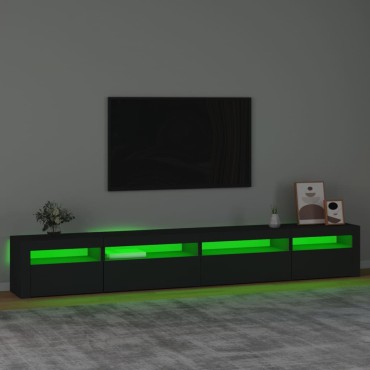 vidaXL Έπιπλο Τηλεόρασης με LED Μαύρο 270x35x40cm