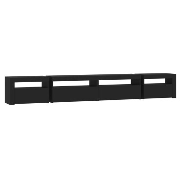 vidaXL Έπιπλο Τηλεόρασης με LED Μαύρο 270x35x40cm