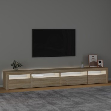 vidaXL Έπιπλο Τηλεόρασης με LED Sonoma Δρυς 270x35x40cm