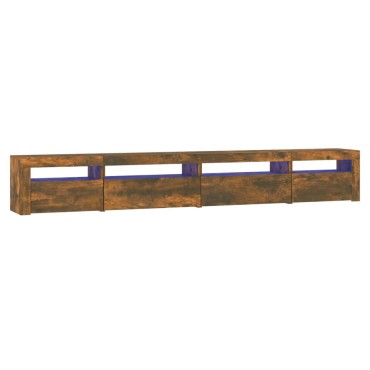 vidaXL Έπιπλο Τηλεόρασης με LED Καπνιστή Δρυς 270x35x40cm