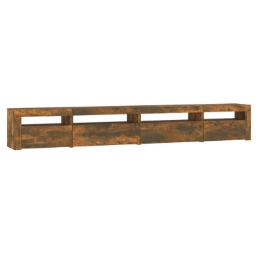 vidaXL Έπιπλο Τηλεόρασης με LED Καπνιστή Δρυς 270x35x40cm