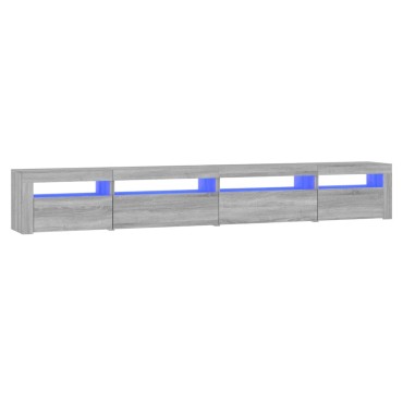 vidaXL Έπιπλο Τηλεόρασης με LED Γκρι Sonoma 270x35x40cm