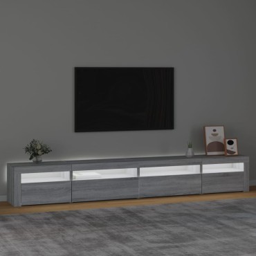vidaXL Έπιπλο Τηλεόρασης με LED Γκρι Sonoma 270x35x40cm