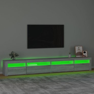 vidaXL Έπιπλο Τηλεόρασης με LED Γκρι Sonoma 270x35x40cm