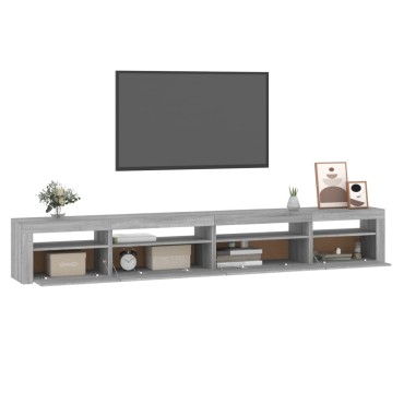 vidaXL Έπιπλο Τηλεόρασης με LED Γκρι Sonoma 270x35x40cm