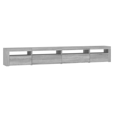 vidaXL Έπιπλο Τηλεόρασης με LED Γκρι Sonoma 270x35x40cm