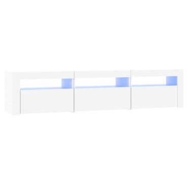 vidaXL Έπιπλο Τηλεόρασης με LED Λευκό 180x35x40cm