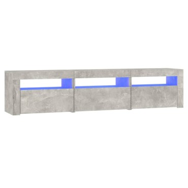 vidaXL Έπιπλο Τηλεόρασης με LED Γκρι Σκυροδέματος 180x35x40cm