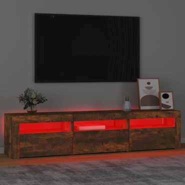 vidaXL Έπιπλο Τηλεόρασης με LED Καπνιστή Δρυς 180x35x40cm