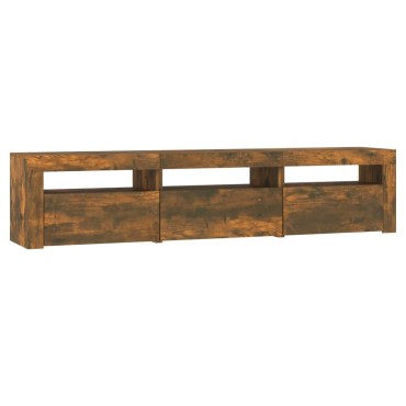 vidaXL Έπιπλο Τηλεόρασης με LED Καπνιστή Δρυς 180x35x40cm