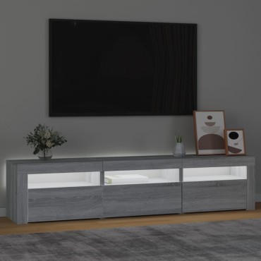 vidaXL Έπιπλο Τηλεόρασης με LED Γκρι Sonoma 180x35x40cm