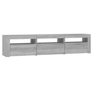vidaXL Έπιπλο Τηλεόρασης με LED Γκρι Sonoma 180x35x40cm