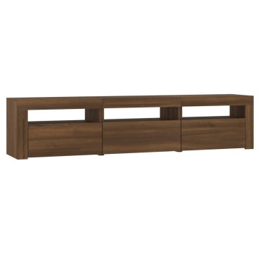 vidaXL Έπιπλο Τηλεόρασης με LED Καφέ Δρυς 180x35x40cm
