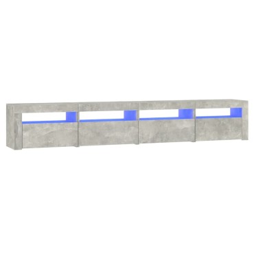 vidaXL Έπιπλο Τηλεόρασης με LED Γκρι Σκυροδέματος 240 x 35 x 40 εκ.