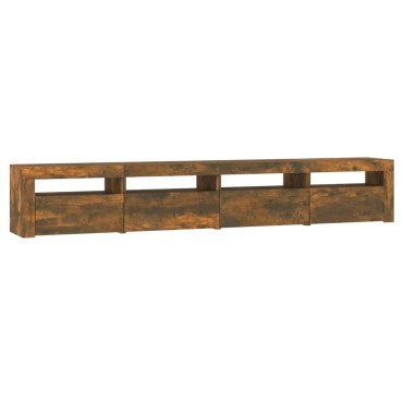 vidaXL Έπιπλο Τηλεόρασης με LED Καπνιστή Δρυς 240x35x40cm