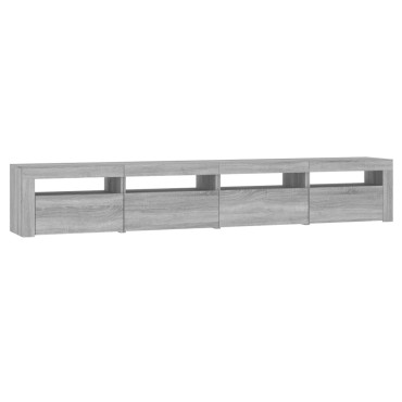 vidaXL Έπιπλο Τηλεόρασης με LED Γκρι Sonoma 240x35x40cm