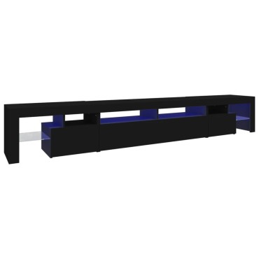 vidaXL Έπιπλο Τηλεόρασης με LED Μαύρο 260x36,5x40cm