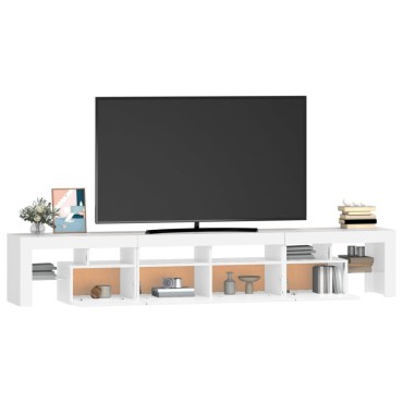 vidaXL Έπιπλο Τηλεόρασης με LED Λευκό 230x36,5x40cm