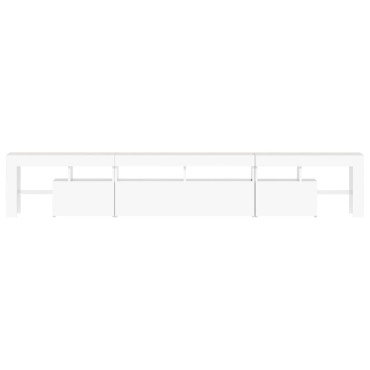 vidaXL Έπιπλο Τηλεόρασης με LED Λευκό 230x36,5x40cm