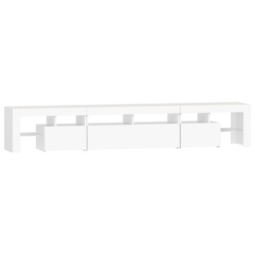 vidaXL Έπιπλο Τηλεόρασης με LED Λευκό 230x36,5x40cm