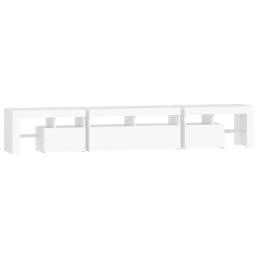 vidaXL Έπιπλο Τηλεόρασης με LED Λευκό 230x36,5x40cm