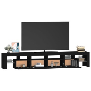 vidaXL Έπιπλο Τηλεόρασης με LED Μαύρο 230x36,5x40 εκ.