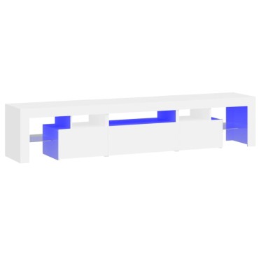 vidaXL Έπιπλο Τηλεόρασης με LED Λευκό 200x36,5x40cm
