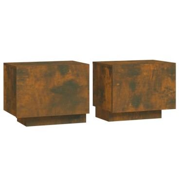 vidaXL Κομοδίνο Καπνιστή Δρυς 100x35x40cm από Επεξεργασμένο Ξύλο 1 τεμ.