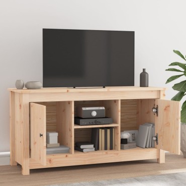 vidaXL Έπιπλο Τηλεόρασης 103x36,5x52cm από Μασίφ Ξύλο Πεύκου